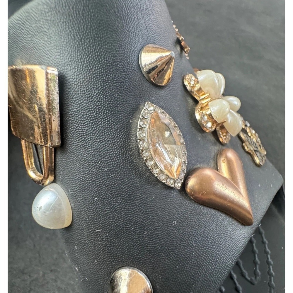 Crocs Classic Slides Black Custom Jeweled Charms Leopard Bee Pearls Sandals 8 - Picture 5 of 12